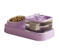 Pocoiau Cat Water Fountain And Food Bowl,Circulating Water, Safe And Silent Smart Running Water Cat Bowl 1000Ml Water Dispenser For Cats Pet Drinking Fountain For Pet Cats Lovely Dog Feeder (PL)