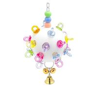 Pocoiau Chewable Parrot Activity Ball Cage Hanging Chew Toy For Various Size Bird Curiosity Development Birds Training Accessory Bird Training Toy