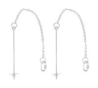 Pocoiau Chicken Feeding Toy Hanging Feeders with Stainless Steel Adjustable Chain for Vegetable Skewers and Natural Foraging Behavior Bird Cage Feeders