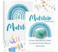 Pocoiau Children Craft Natural Stones And Card Set For Creative Learning And Play Activity First Day At School Gift Toy Back To Schools Lucky Stone Craft