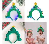 Pocoiau christmas headband, Celebration Christmas Hair Hoop with Tinsels Live Broadcast Hairband New Year Headwear for Adult Teens Unisex
