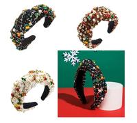 Pocoiau christmas headband, Knotting Headbands for Woman Girl Christmas Hairband for Hair Hoop Multipurpose Hairband for Taking Photo