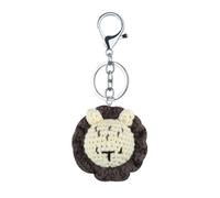 Pocoiau Crocheted Keychain Handmade Crochet Keyrings Animal Head Bag Pendant Acrylic Fibers Texture Suitable for Keys Bags