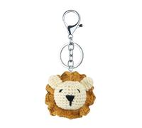 Pocoiau Crocheted Keychain Handmade Crochet Keyrings Animal Head Bag Pendant Acrylic Fibers Texture Suitable for Keys Bags