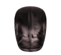 Pocoiau Dark Berets Cabbie Hat PU Painter Hat Berets for Baker Boy Street Strolling Dark Fashion Props Halloween Cosplay Accessory Hat