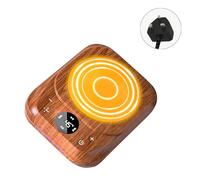 Pocoiau Electric Cup Warmer Pad 75°C Extreme Heating Large Panel Quick Heat Distribution 12H Clock Safe ABS Substance Compatible Multiple Canisters Constant Temperature Ride