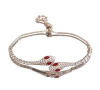 Pocoiau Elegant Diamonds-Studded Snake Adjustable Alloy Wristband for Evening Parties & Daily Wear Luxury Adjustable Snake Bangle