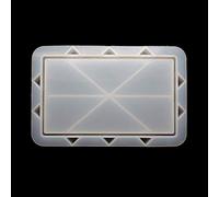 Pocoiau Epoxy Resin Rectangular Shaker Clutch Bag Mold, Silicone, Metal Frame