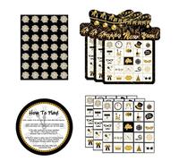 Pocoiau Festive Party Bingo with Calling Cards Stickers for 38 Players Fun Game Card Set