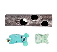 Pocoiau Fun Interactively Cats Toy Tree Hole Roller Catmint Plush Bells Six Holes Playing Encouraging Exploration Easy Storage Indoor Cats Toy