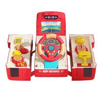 Pocoiau Funny Electronic Driving Controller Toy Transforming Bus Musical with Music Kid Kids Bus Riding