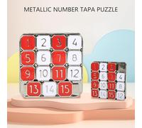 Pocoiau Interactive Number Sliding Puzzle Metal Educational Toy For Problem Solving Practice Math Puzzle