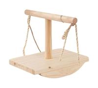 Pocoiau Interactively Bird Training Perches Stand Natural Wood Perches Platform For Small Birds Cage Or Desktop Use Wood Parrots Training Toy