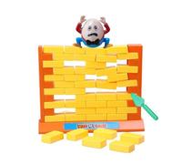 Pocoiau Knockdown Block Wall Destruction Toy Push Bricks and Watch the Doll Tumble Thrilling Wall Breaking Game Kids Puzzle Challenging