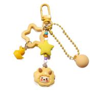 Pocoiau Korean Hollow Star Keychain Pendant for Women Girls Fashion Cartoon Bag Charm Ornament Car Phone Decor Keyring Jewelry