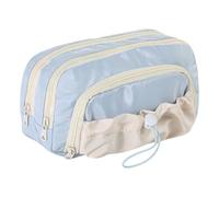 Pocoiau Large Capacity Pencil Case Multi Layered Bag Multi Compartments Pouches Travel Cosmetic Bag for Student Fashionable Colored Pencil Case