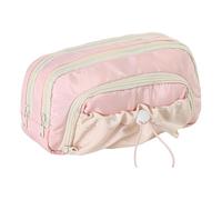 Pocoiau Large Capacity Pencil Case Multi Layered Bag Multi Compartments Pouches Travel Cosmetic Bag for Student Fashionable Colored Pencil Case