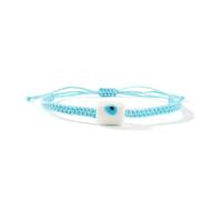 Pocoiau Light Luxurious Summers Adjustable Cotton Cord with Drum Eye Glass Beads Minimalist Designs Red Cord Drum Malocchio Bead Bangle Drum Eye Beaded Bangle
