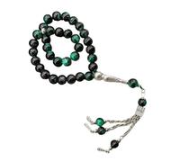 Pocoiau Lightweight Resin Rosary Necklace 33 Beads Adjustable Jewelry for Mindfulness & Buddhist Rituals Elegant Handcrafted Glass Bead Strand for Spiritual Practice and Daily Wear