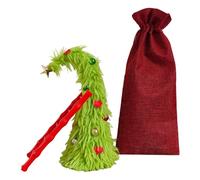 Pocoiau Miniature Christmas Tree Decorations for Desktop Tabletop Cloth Craft Indoor Outdoors Holiday Ornament Sustainable Bendable Christmas Table Decoration