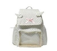 Pocoiau Modern Transparent Backpack Dot Decors Large Capacity Organizational Design Adjustable Strap for Daily Use Transparent Backpack