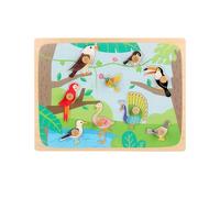 Pocoiau Multicolor Wooden Skill Puzzle Toy for Children Featuring Characters Pegs Fruits and Shape Pairing Activities Early Childhood Cognitive Toy