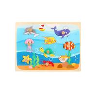 Pocoiau Multicolor Wooden Skill Puzzle Toy for Children Featuring Characters Pegs Fruits and Shape Pairing Activities Early Childhood Cognitive Toy