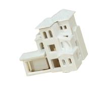 Pocoiau N Scale 1:800 Villas Building Assembling Model Diys Sand Table Garden Microlandscape Ornament Decors Assembling Sand Table Scene Building