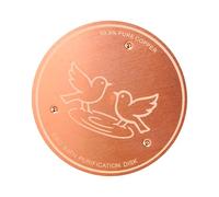 Pocoiau Outdoor Water Bowl Copper Purifiers Disk Secure 3 Point Base Design Minimal Maintenance For Bird Watching Enthusiasts Copper Water Cleaner For Birds