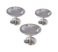 Pocoiau Pack of 3Metal Cake Stand for Miniature Dollhouses Scene Easy to Clean Surfaces Safe for Children Alloy Dollhouses Furniture Cake Display