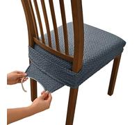 Pocoiau Pack of 4 Patterned Seat Covers Stretch Chair Seat Slipcovers Protectors Removable Washable Kitchen Dining Dining