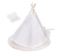 Pocoiau Paint Your Own Small Dollhouses Tent Water Resisent Sturdy Farbic Canvas Accessory for Pretend Camping and Art Projects Miniature Camping Tent