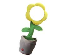 Pocoiau Participatory Flower Anthropomorphic Figure Learn to Speak Act Change Lemon Light Yellow Gentle Crystal Trend Participatory Speaking Flower Toy with Dancing and Singing