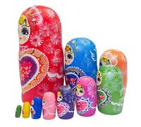 Pocoiau Princess Russian Nesting Dolls with 10 Layers Hand Crafted for Toddler Stacking Play Skill Building Traditional