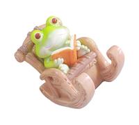 Pocoiau Resin Frog Cellphone Stand With Lovely Design Double Purpose Desk Phone Holder Bracket For Video Watching Resin Frogs Stress Relieving Decoration