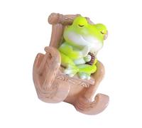 Pocoiau Resin Frog Cellphone Stand With Lovely Design Double Purpose Desk Phone Holder Bracket For Video Watching Resin Frogs Stress Relieving Decoration