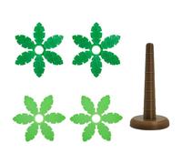 Pocoiau Reusable Coasters Nonslip Heatproof Cup Mats With Coconut Tree Shape Drink Pad Trivets Set For Home Kitchens