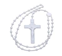 Pocoiau Rosary Beads Noctilucent Necklaces Glowing Rosary Necklaces Catholicism Religious Jewelry Party for Prayer