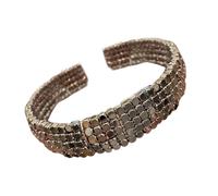 Pocoiau Silver Open Cuff Set Open Ended Cuff Bangle for Women Featuring Bead Design and Comfortable Adjustable Fit Fashion Jewelry