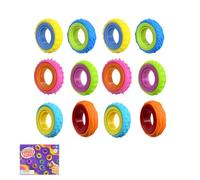 Pocoiau Soft Silicone Sensory Spinner Rings Kids Stress Relief Stimulation Hand Relaxation Toy for Adult Student 12PCS Interactive Rotating Rings Spinner Toy