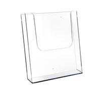 Pocoiau Space Saving Wall Hanging File Display Rack Clear Acrylic Wall Mounted Document Organiser for School Supplies Wall Mounted Document Holder