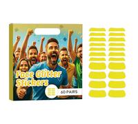 Pocoiau Sparkling Glitters Face Stickers for Baseball Fans Birthday Party Decoration Craft Project and Wall Art Decoration Baseball Face Stickers