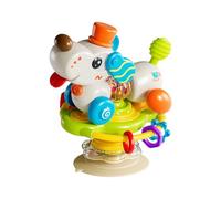 Pocoiau Strong Suction Cup Rotating Dog Toy Interactive Fine Motor Skill Developmental Toy For Toddler Dinner Time Education Fun Educational Tableware