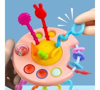 Pocoiau Sturdy Anti Drop Toddler Plaything Supports Cognitive Growth With Engaging Push Pull Mechanics For Ages 1 2 3 Early Education Fine Motor Skills Toy