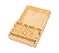 Pocoiau Wooden Sofa Food Tray with Divided Compartments for Secure Food and Drink Placement Ideal for Movie Night Divided Tray