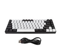 POCREATION RGB Backlit Gaming Keyboard with 84 Keys, 84 Keys Tenkeyless TKL Gaming Keyboardn, Wired Keyboard, Quiet Mechanical Like Feeling (White)