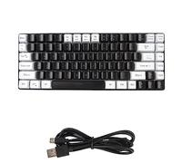 POCREATION RGB Backlit Gaming Keyboard with 84 Keys, 84 Keys Tenkeyless TKL Gaming Keyboardn, Wired Keyboard, Quiet Mechanical Like Feeling (Black)
