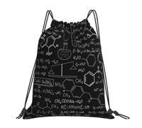 POCUK Abstract Science Chemistry Drawstring Backpack Outdoor Portable Backpack Simple Casual Travel Beach School Bag