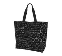 POCUK Abstract Science Chemistry Shoulder Bag Large Capacity Handheld Storage Bag