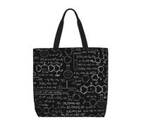 POCUK Abstract Science Chemistry Tote Bags Cute One-Shoulder Multi Purpose Tote Storage Bag